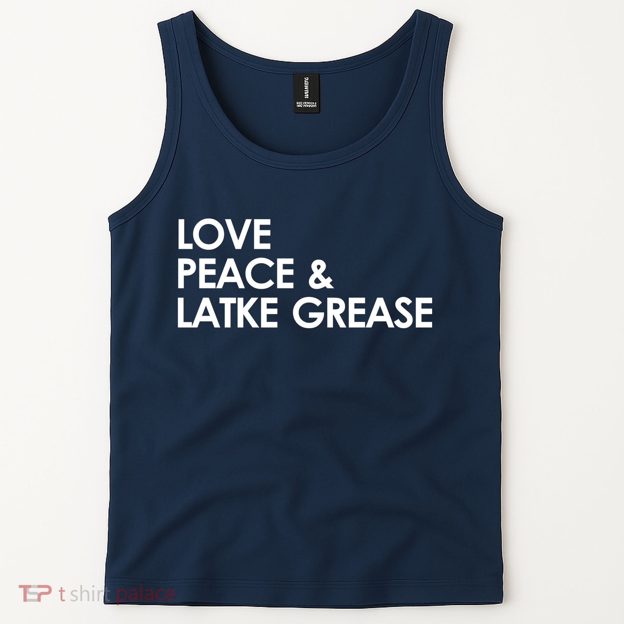 Love Peace & Latke Grease Funny Hanukkah Tank Top
