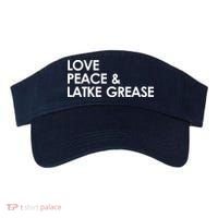 Love Peace & Latke Grease Funny Hanukkah Visor thumb 0