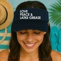 Love Peace & Latke Grease Funny Hanukkah Visor thumb 2
