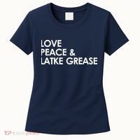 Love Peace & Latke Grease Funny Hanukkah Women's T-Shirt thumb 0