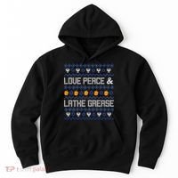 Love Peace & Latke Grease Hanukkah Ugly Hoodie thumb 0