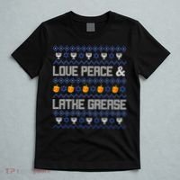 Love Peace & Latke Grease Hanukkah Ugly T-Shirt thumb 5