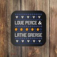 Love Peace & Latke Grease Hanukkah Ugly Coaster thumb 0