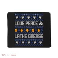 Love Peace & Latke Grease Hanukkah Ugly Mousepad thumb 0