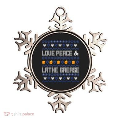 Love Peace & Latke Grease Hanukkah Ugly Ornament