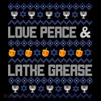 Love Peace & Latke Grease Hanukkah Ugly Ornament thumb 1