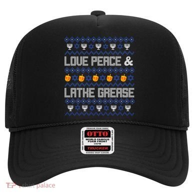 Love Peace & Latke Grease Hanukkah Ugly Hat