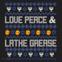 Love Peace & Latke Grease Hanukkah Ugly Hat thumb 2