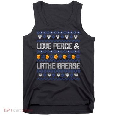 Love Peace & Latke Grease Hanukkah Ugly Tank Top