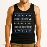 Love Peace & Latke Grease Hanukkah Ugly Tank Top thumb 3