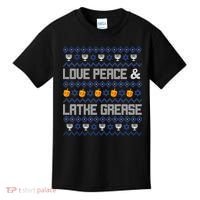 Love Peace & Latke Grease Hanukkah Ugly Kids T-Shirt thumb 0