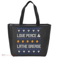 Love Peace & Latke Grease Hanukkah Ugly Tote Bag thumb 0