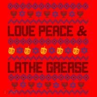 Love Peace & Latke Grease Hanukkah Ugly Santa Hat thumb 1