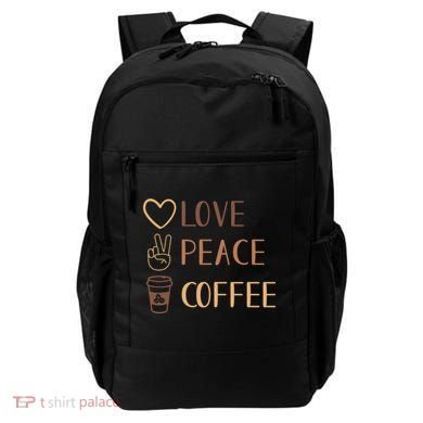Love Peace Coffee Funny Backpack