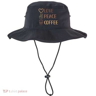 Love Peace Coffee Funny Bucket Hat