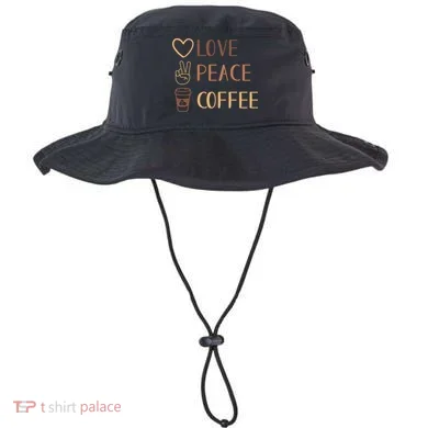 Love Peace Coffee Funny Bucket Hat