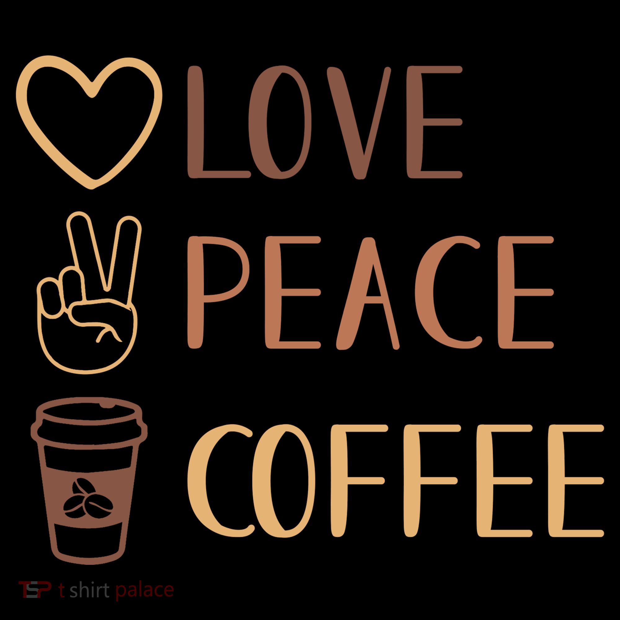 Love Peace Coffee Funny Pajama Set