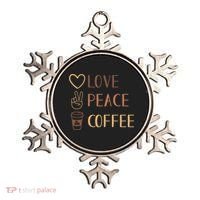 Love Peace Coffee Funny Ornament thumb 0
