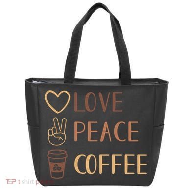 Love Peace Coffee Funny Bag