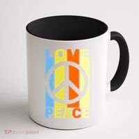 Love Peace Hippie Retro Coffee Mug thumb 1