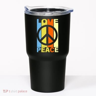 Love Peace Hippie Retro Tumbler