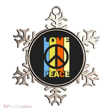 Love Peace Hippie Retro Ornament