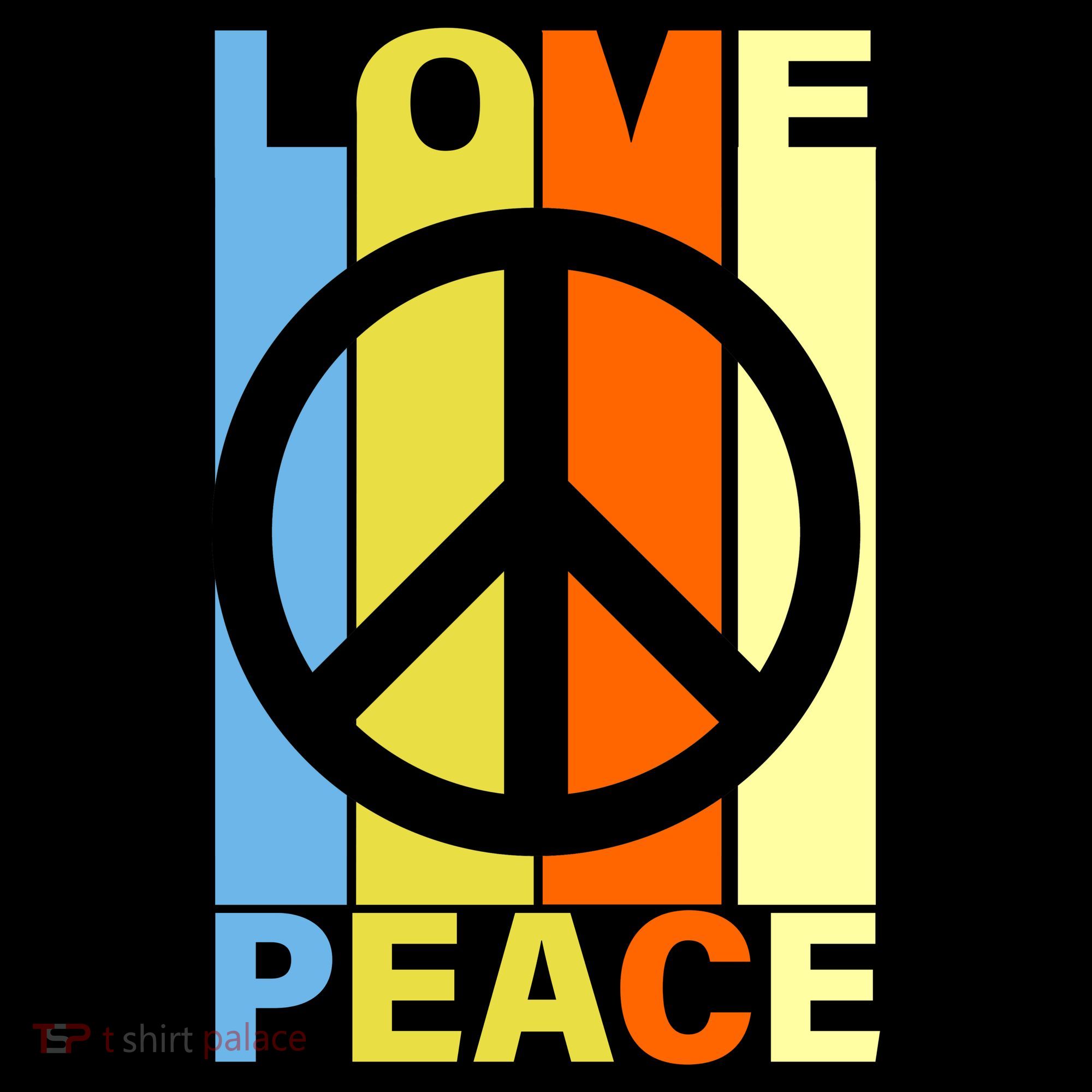 Love Peace Hippie Retro Ornament