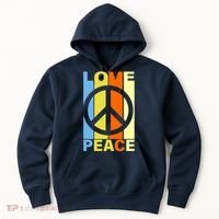Love Peace Hippie Retro Hoodie thumb 0
