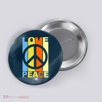 Love Peace Hippie Retro Button thumb 0