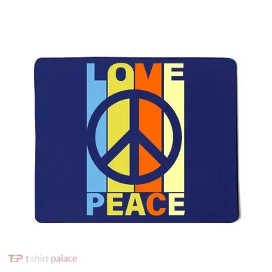 Love Peace Hippie Retro Mousepad