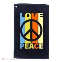 Love Peace Hippie Retro Golf Towel thumb 0
