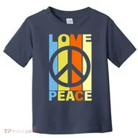 Love Peace Hippie Retro Toddler T-Shirt thumb 0