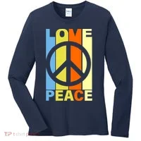 Love Peace Hippie Retro Women's Long Sleeve Shirt thumb 0