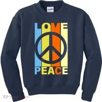 Love Peace Hippie Retro Kids Sweatshirt thumb 0