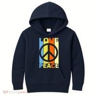 Love Peace Hippie Retro Kids Hoodie thumb 0