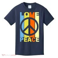 Love Peace Hippie Retro Kids T-Shirt thumb 0