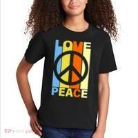 Love Peace Hippie Retro Kids T-Shirt thumb 2
