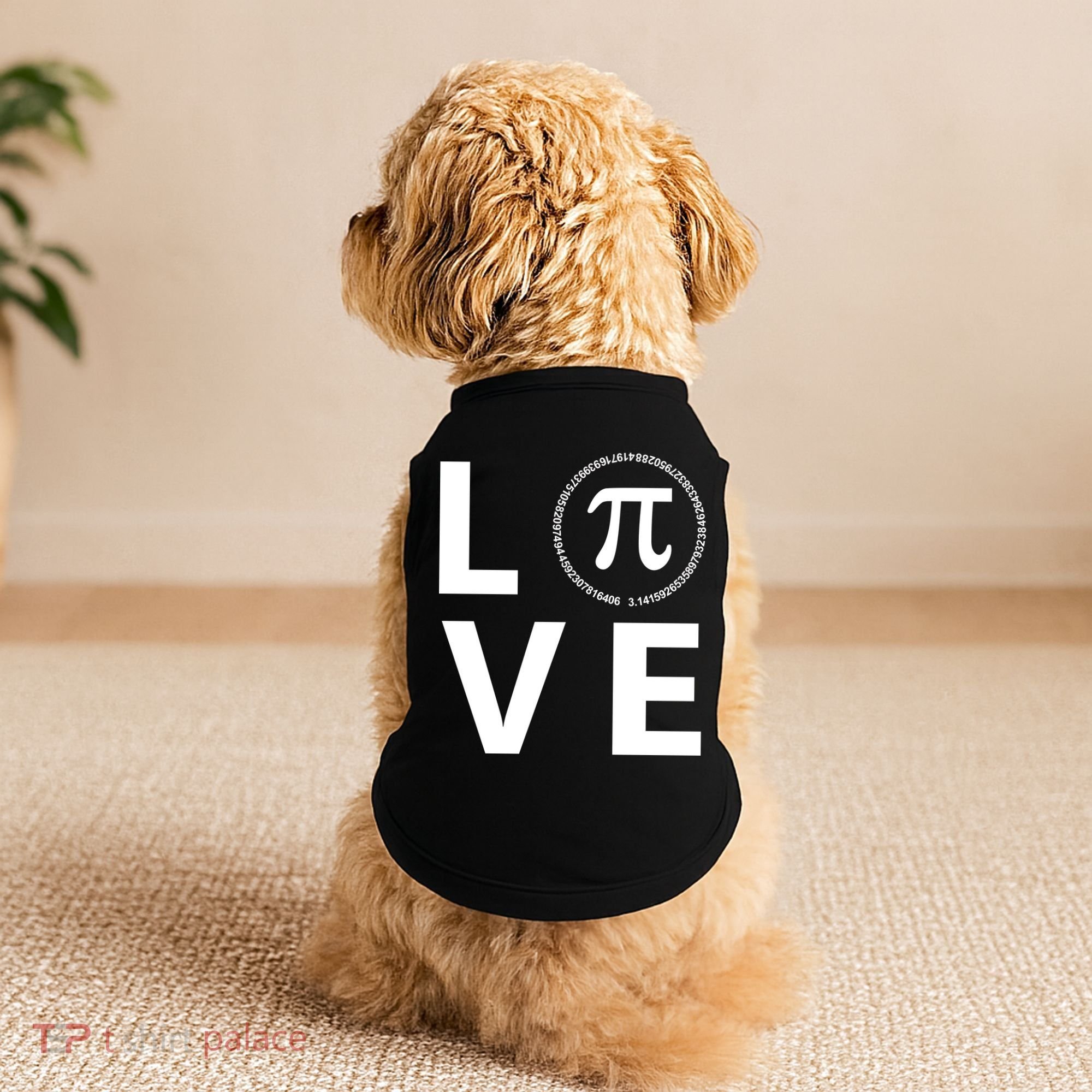 Love Pi Day 3.14 March 14th Math Geek Doggie Tank