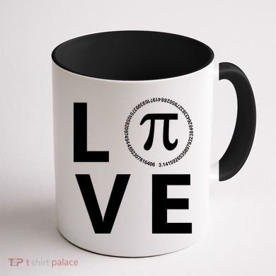 Love Pi Day 3.14 March 14th Math Geek Coffee Mug back
