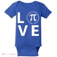 Love Pi Day 3.14 March 14th Math Geek Baby Bodysuit thumb 0