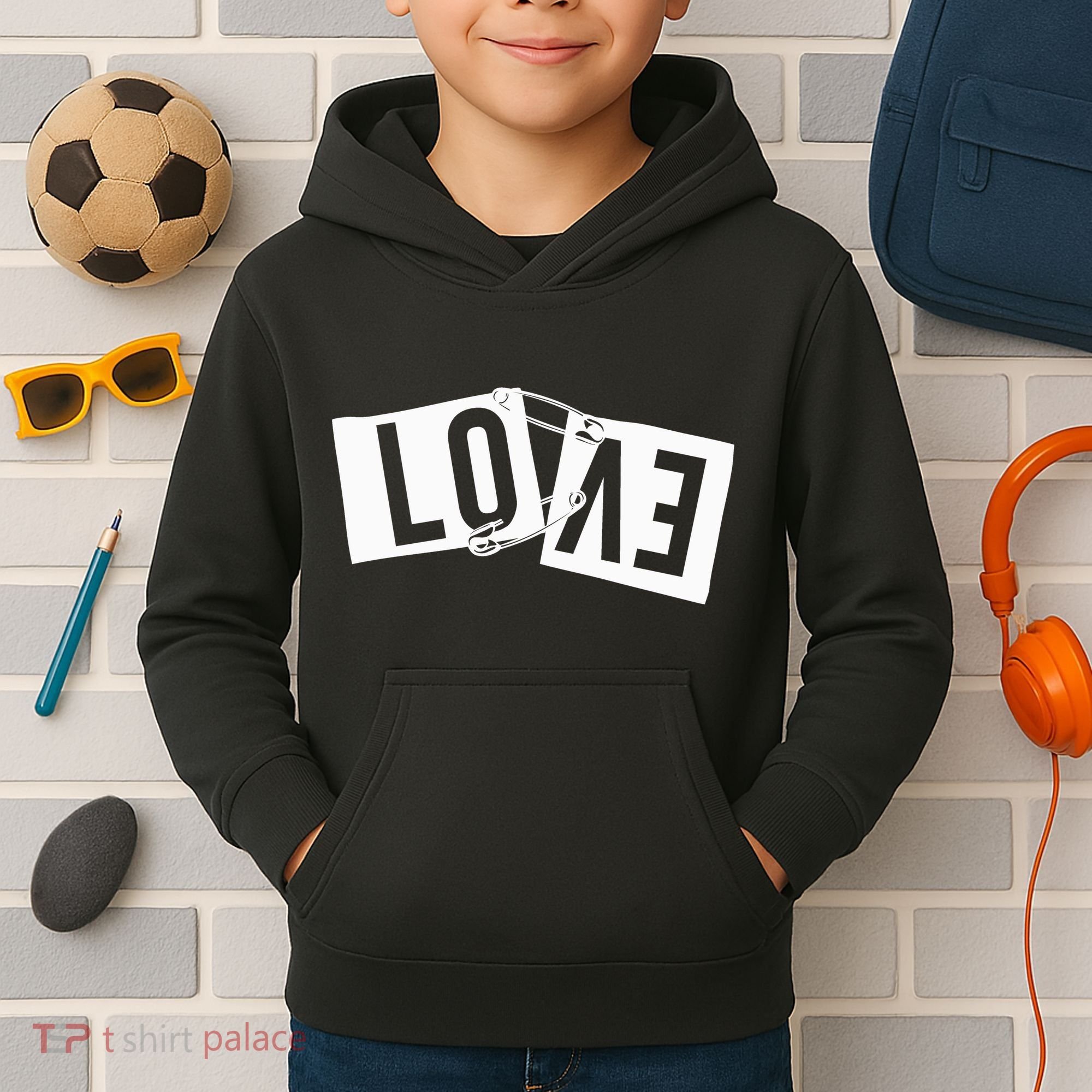 Love Pinned Cool Style Kids Hoodie