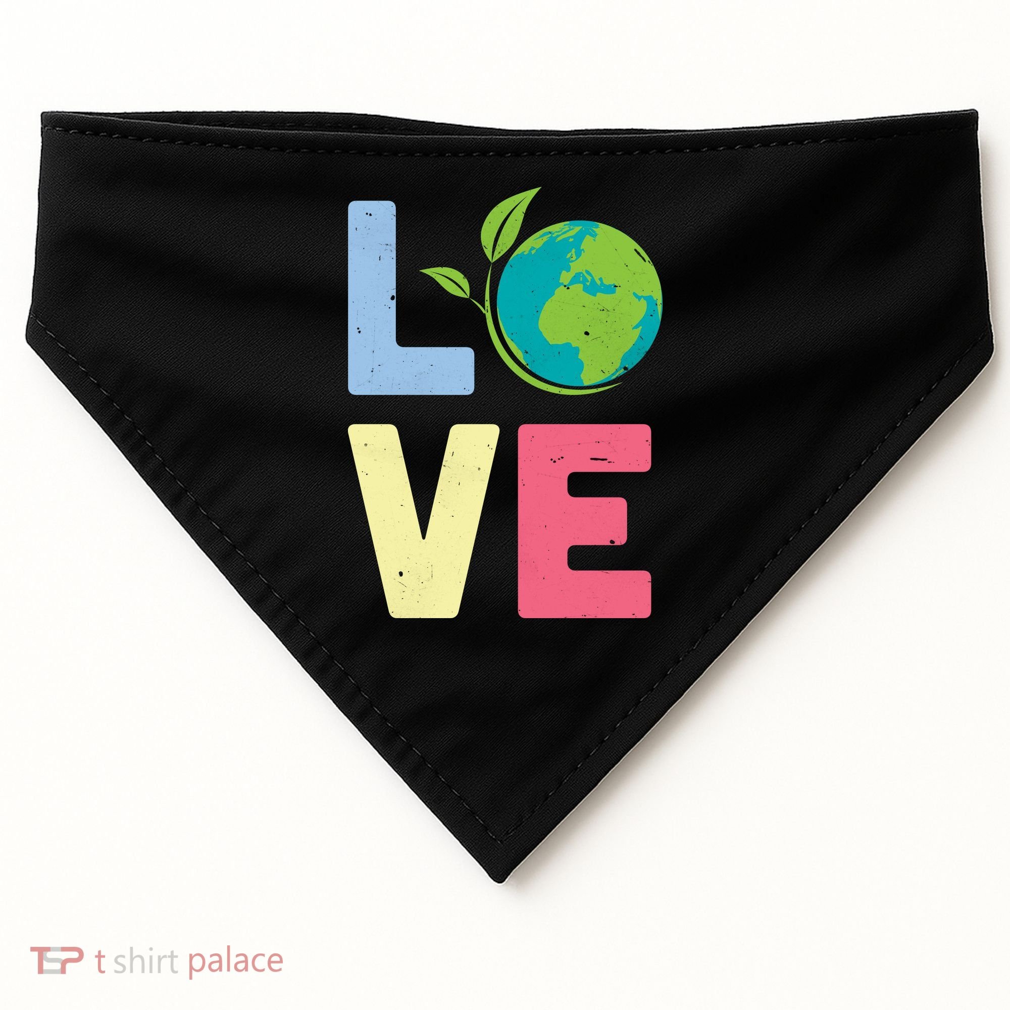 Love Planet Earth Day USA-Made Doggie Bandana