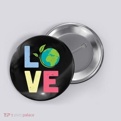 Love Planet Earth Day Button