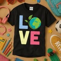 Love Planet Earth Day Kids T-Shirt thumb 3