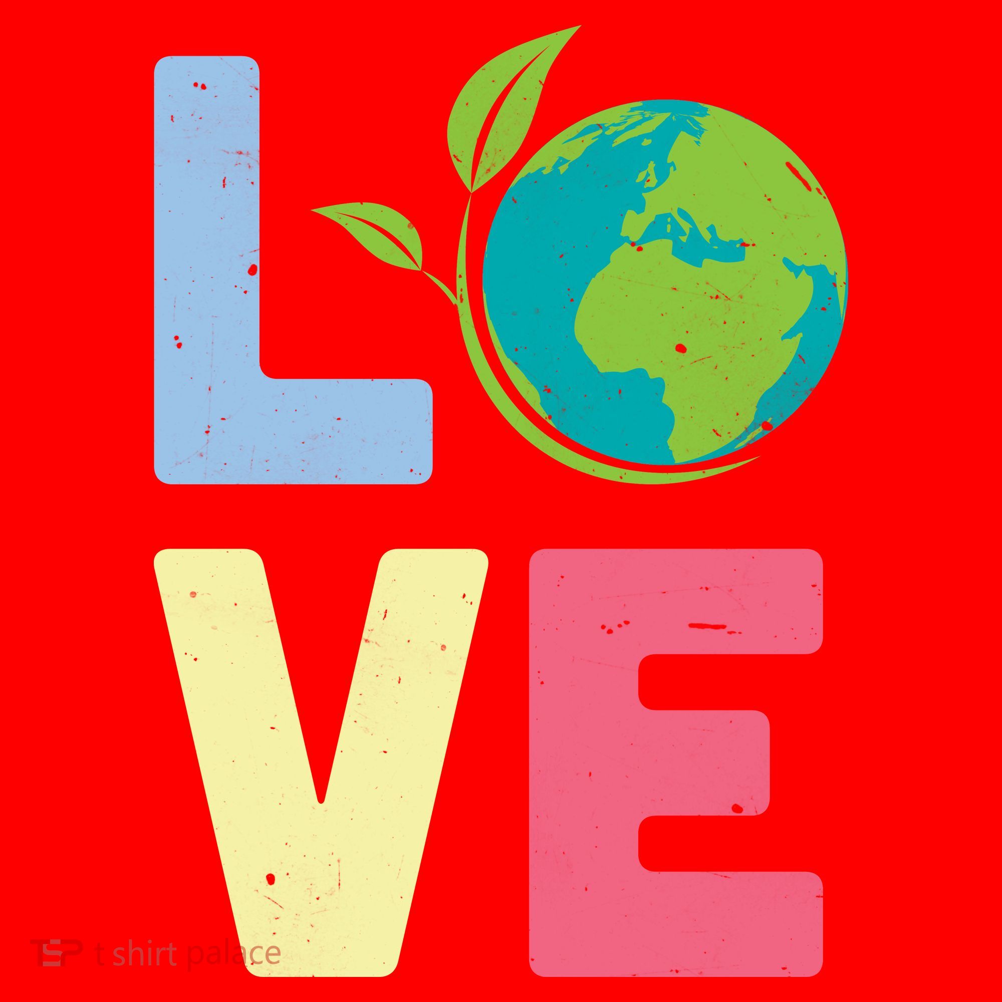 Love Planet Earth Day Santa Hat