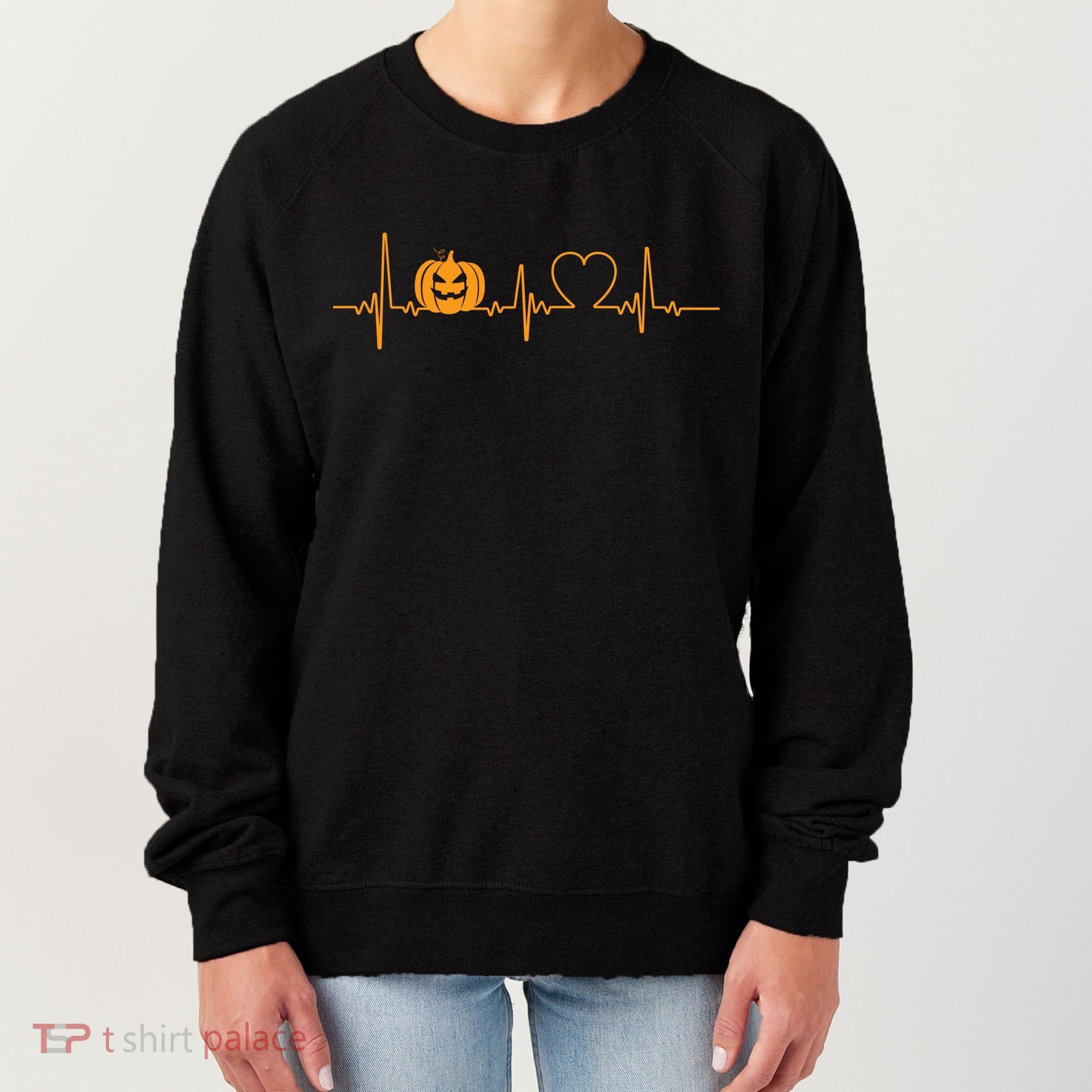Love Pumpkins Halloween Heartbeat Women's Sweatshirt