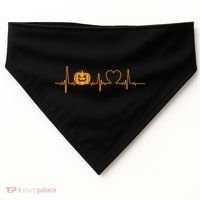 Love Pumpkins Halloween Heartbeat USA-Made Doggie Bandana thumb 0