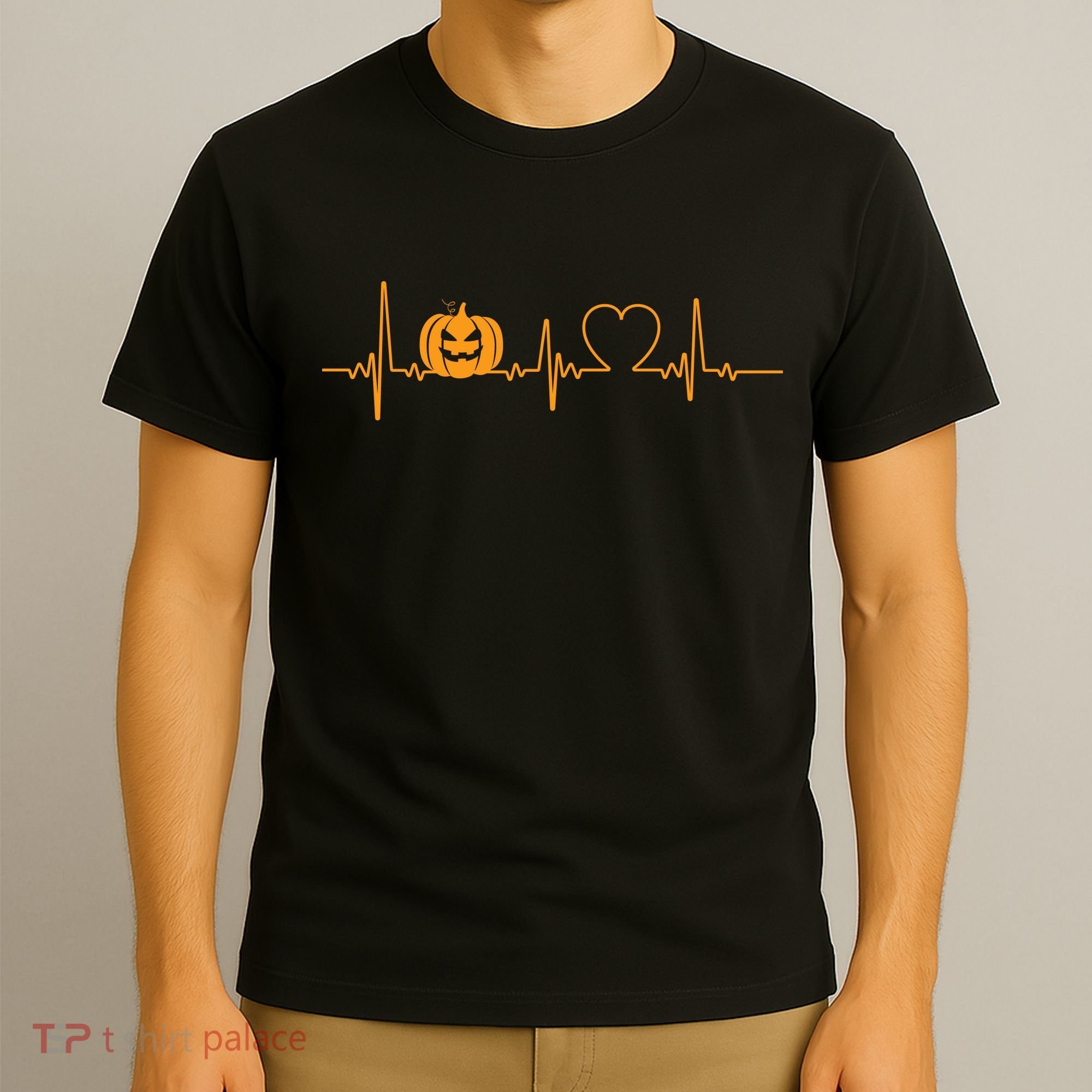 Love Pumpkins Halloween Heartbeat T-Shirt