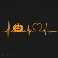 Love Pumpkins Halloween Heartbeat T-Shirt thumb 7