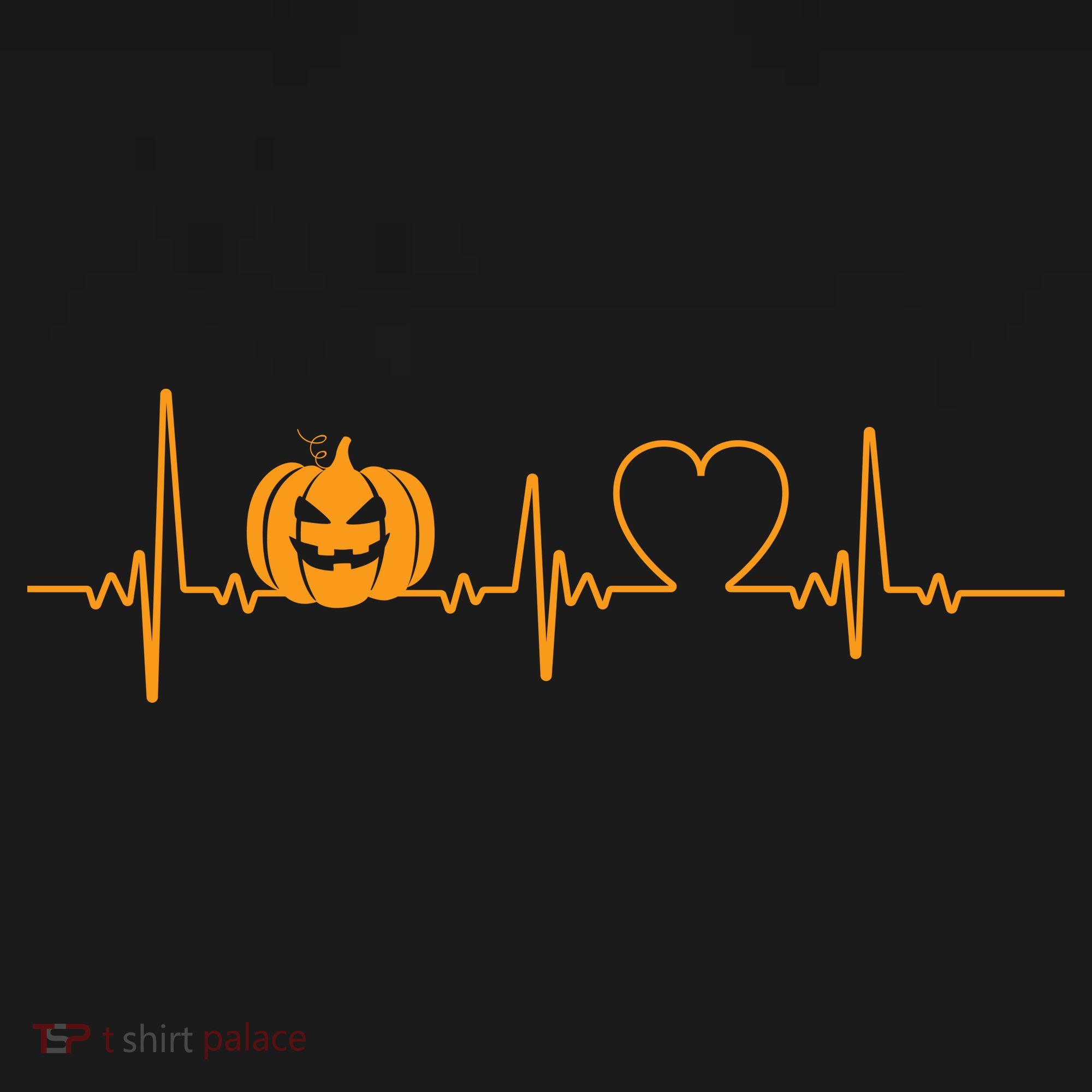 Love Pumpkins Halloween Heartbeat Pajama Set